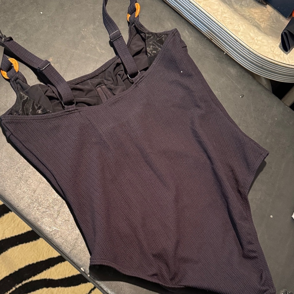Elegant Black Women's One Piece Swimsuit - Picture 2 of 5
